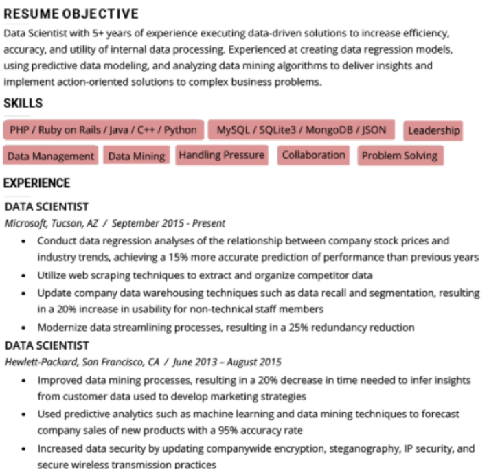 data science projects for resume reddit